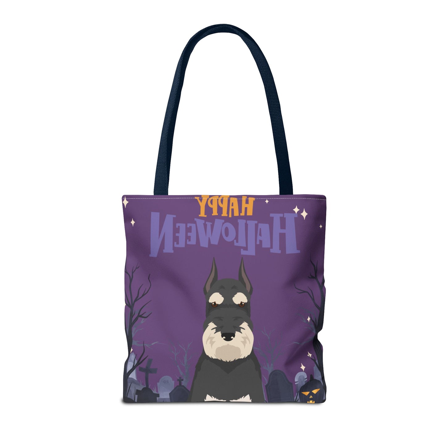 Schnauzer Dog Happy Halloween Tote Bag 16x16