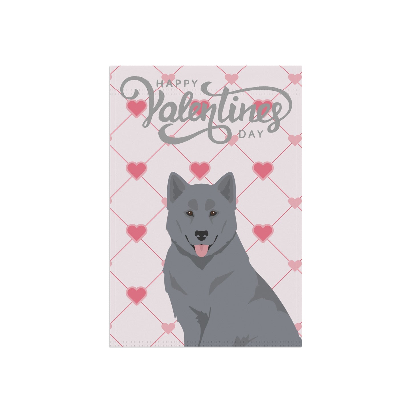 Canadian Inuit Dog Valentines Day Garden Flag