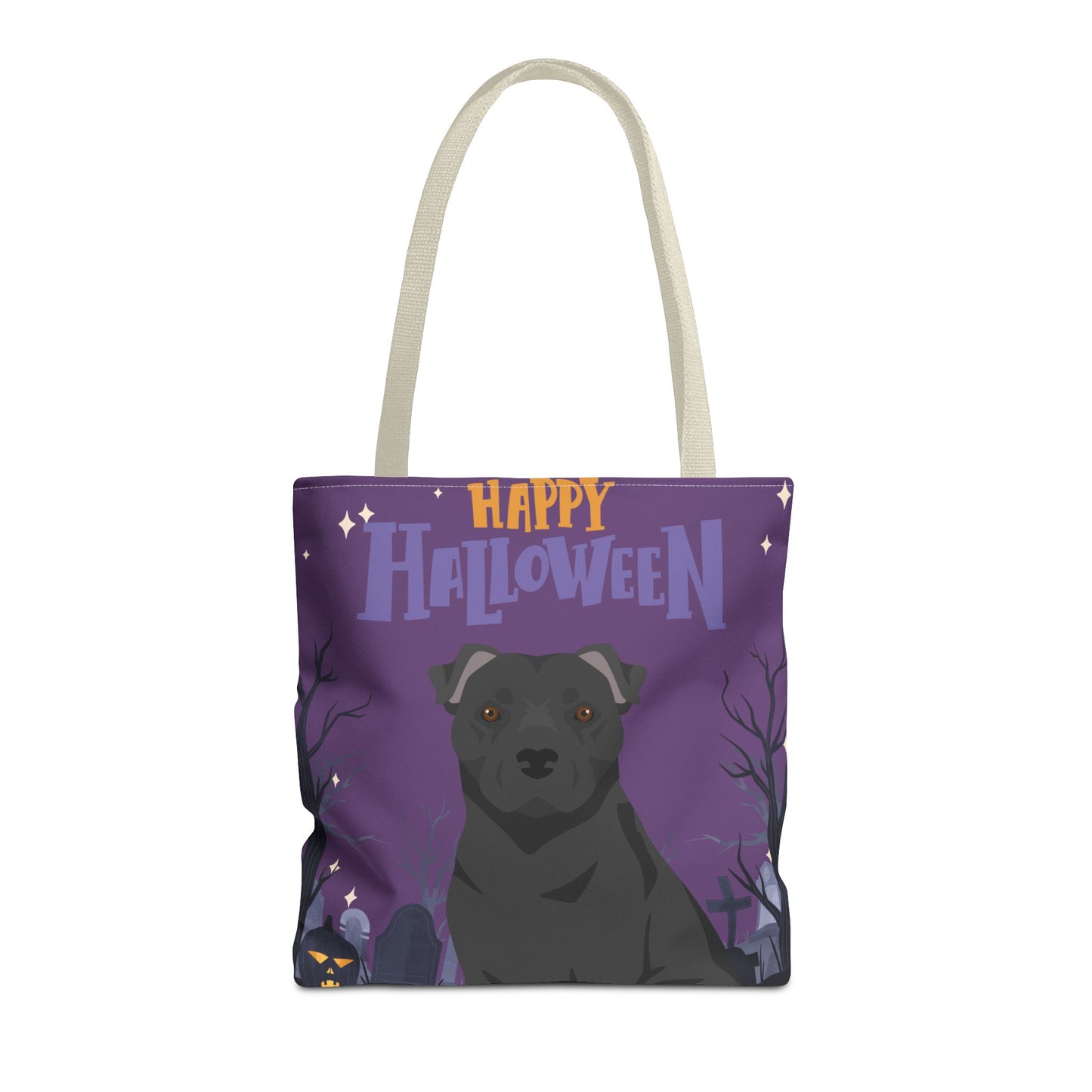 Staffordshire Bull Terrier Dog Happy Halloween Tote Bag 16x16