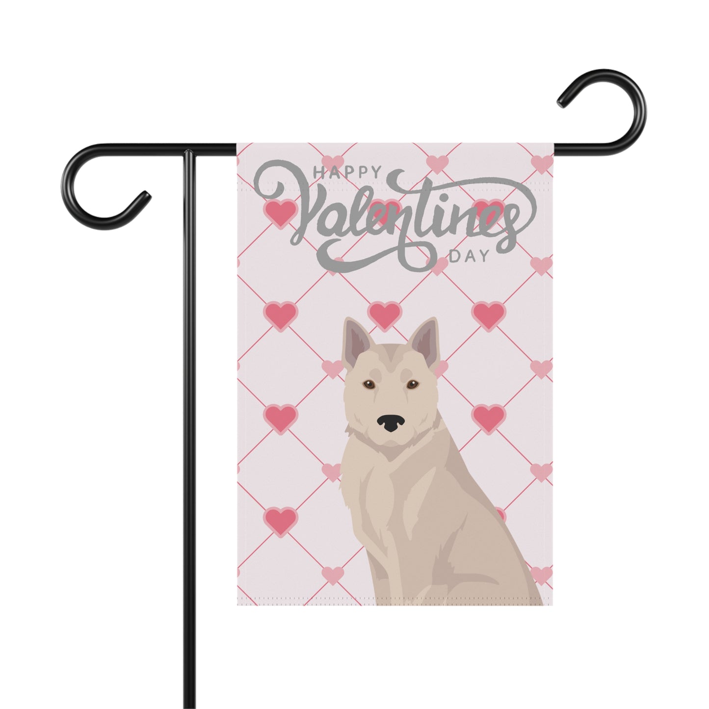 Korean Jindo Dog Valentines Day Garden Flag