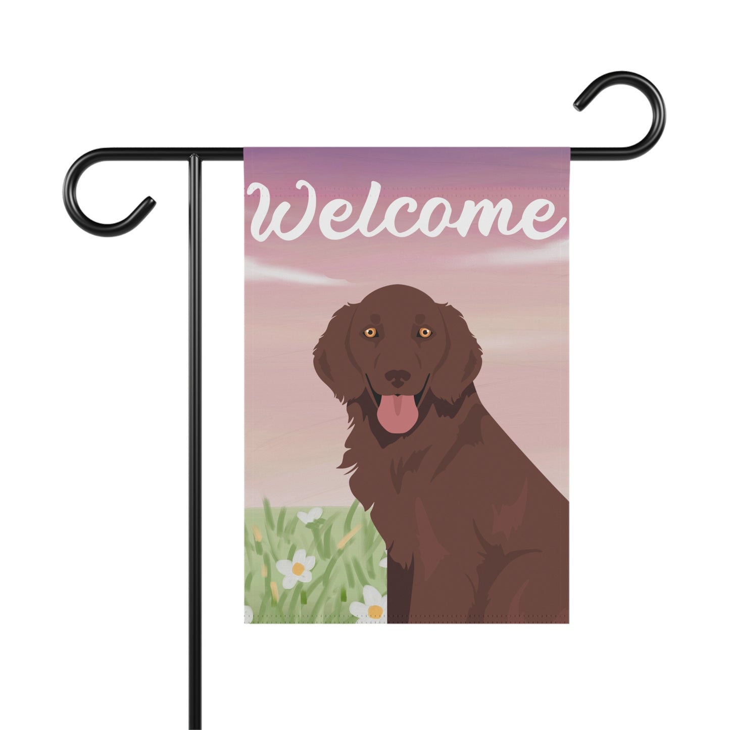 Flat Coated Retriever Dog Welcome Garden Flag