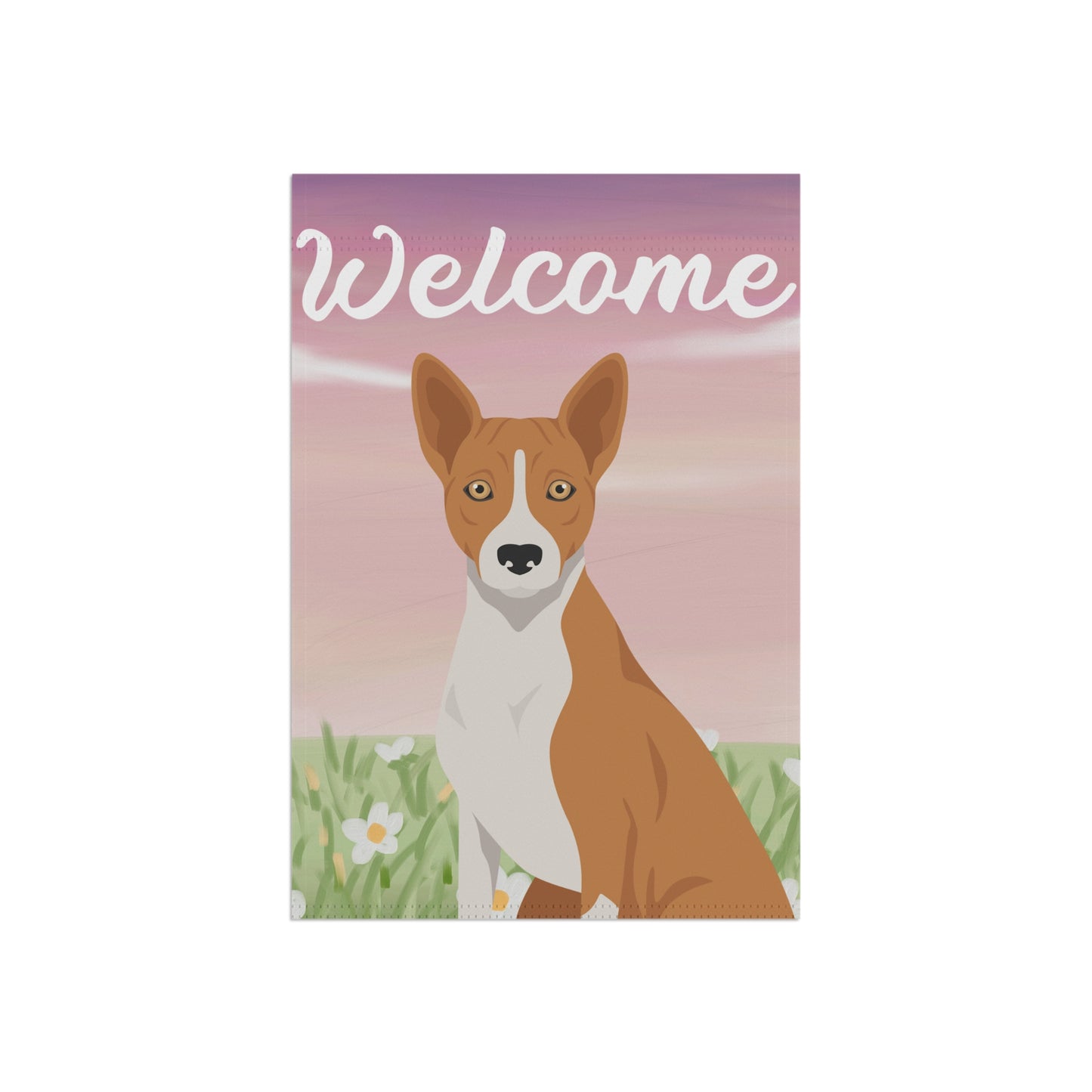 Basenji Dog Welcome Garden Flag