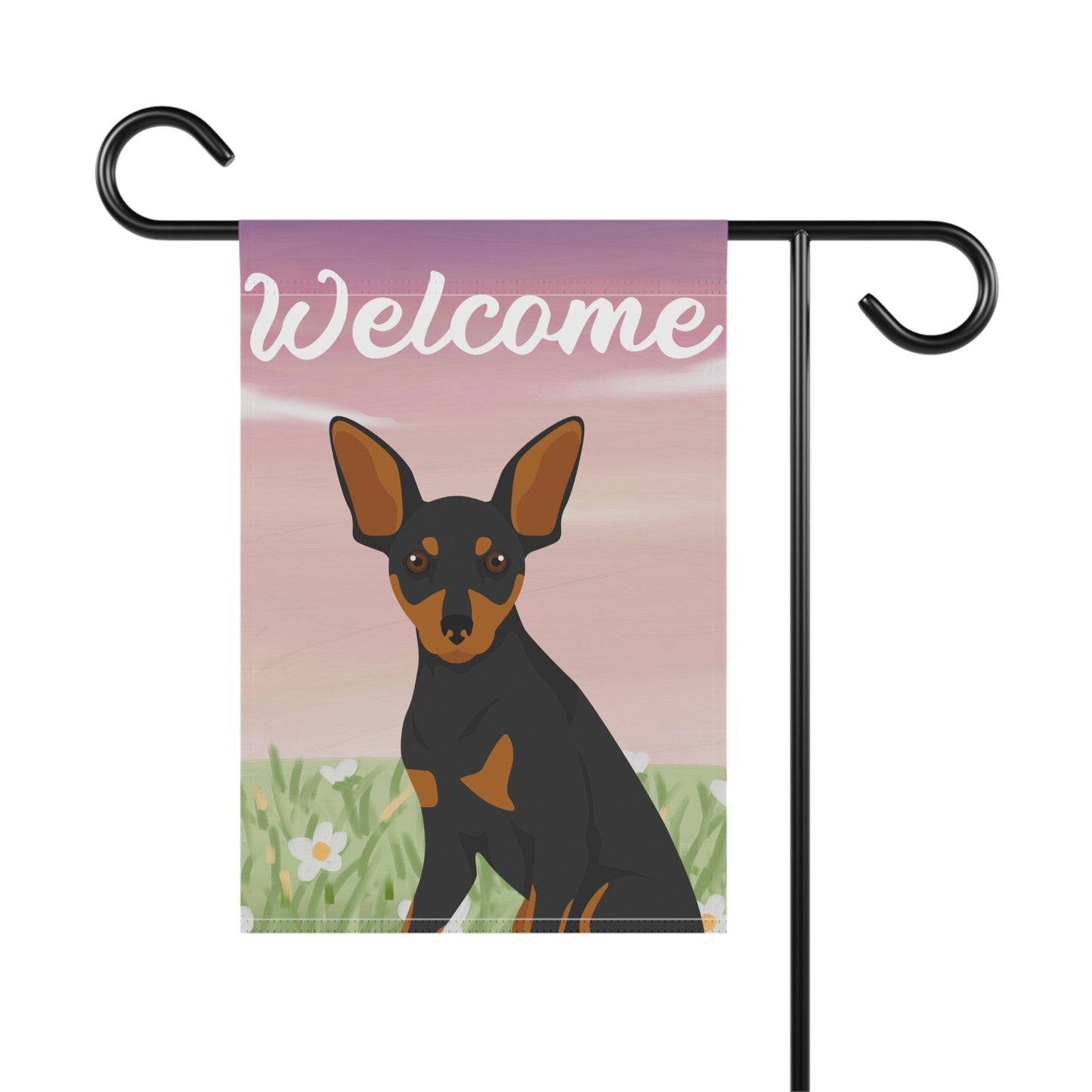 Miniature Pinscher Dog Welcome Garden Flag