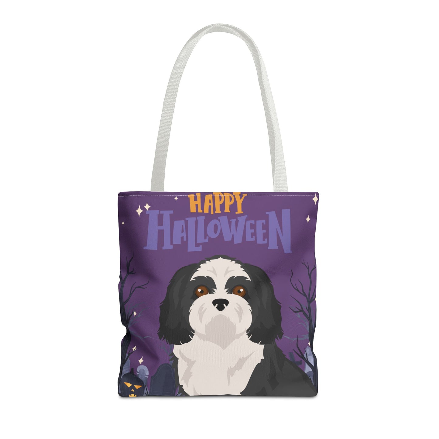 Shih Tzu Dog Happy Halloween Tote Bag 16x16