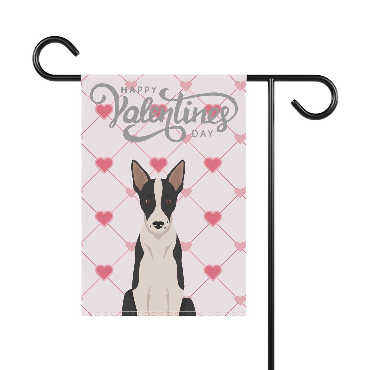 Smooth Border Collie Dog Valentines Day Garden Flag