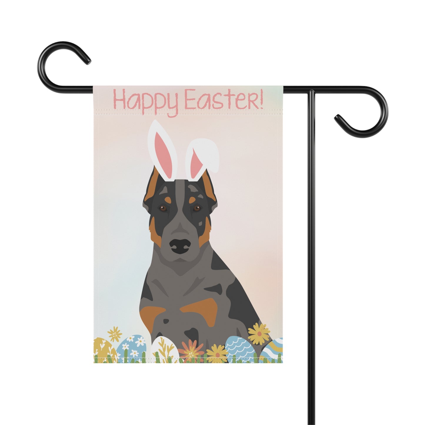 Beauceron Dog Happy Easter Garden Flag