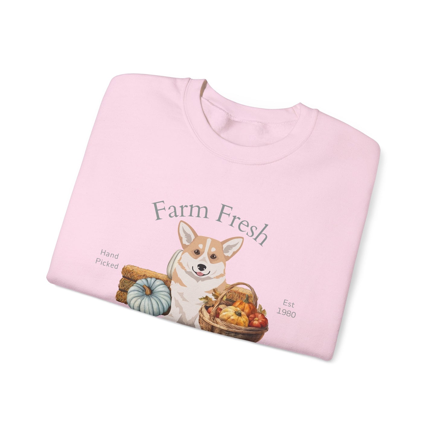 Pembroke Welsh Corgi Dog Fall Farm Fresh Unisex Heavy Blend Crewneck Sweatshirt