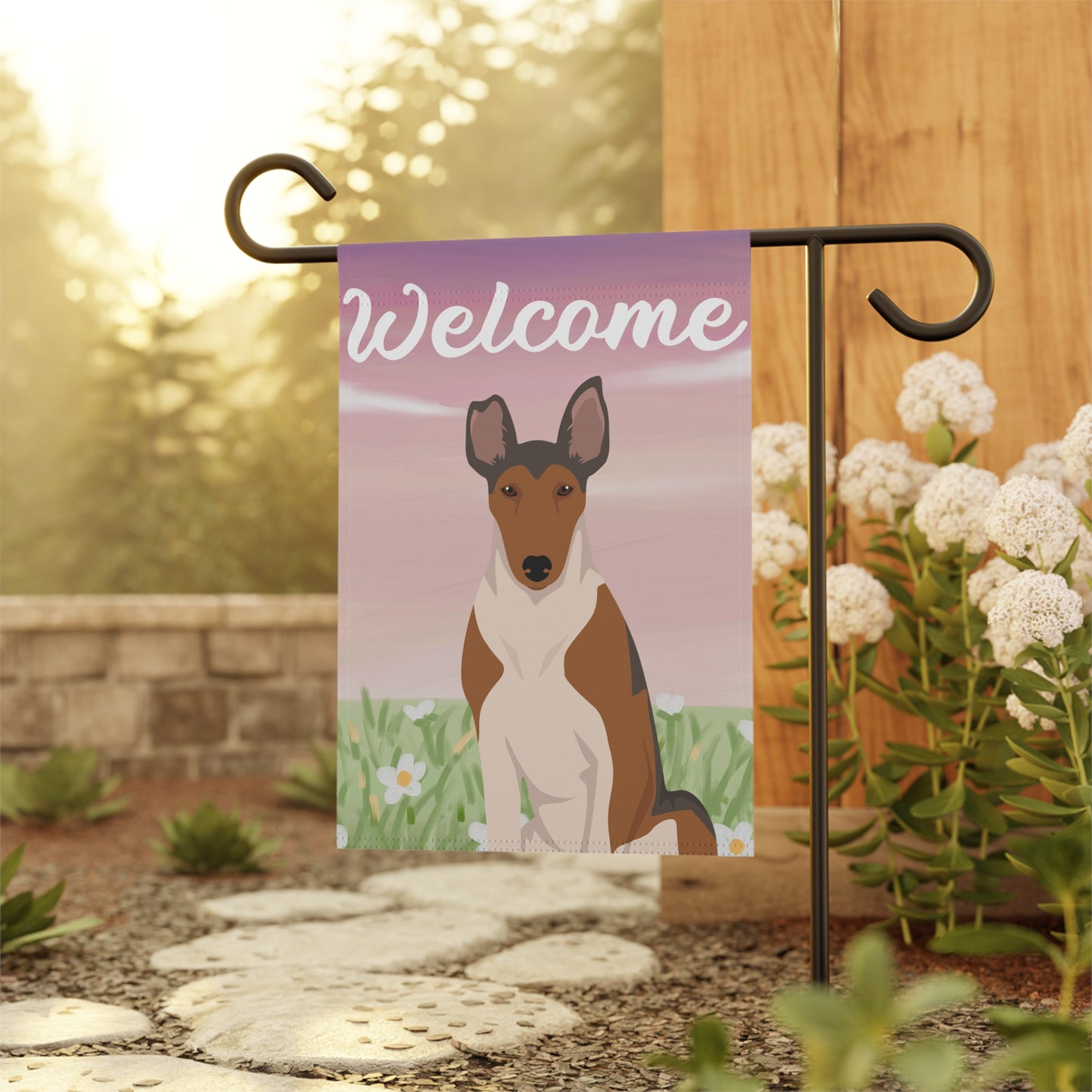 Smooth Collie Dog Welcome Garden Flag