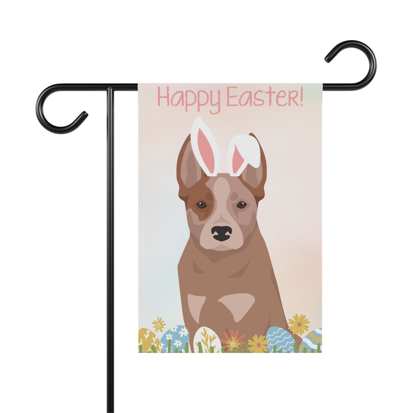 Australian Cattle Dog Happy Easter Garden Flag