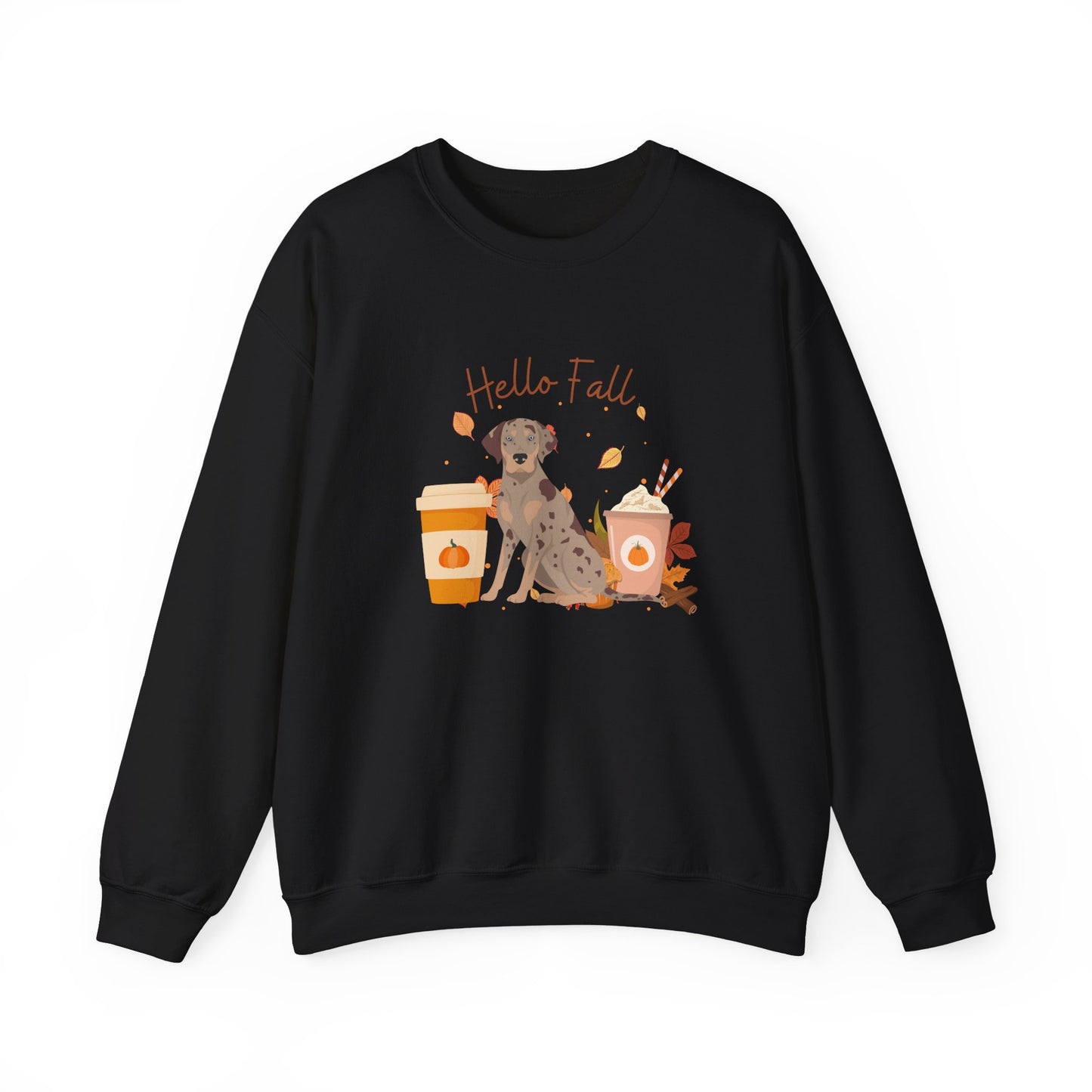 Catahoula Leopard Dog Fall Halloween Unisex Heavy Blend Crewneck Sweatshirt