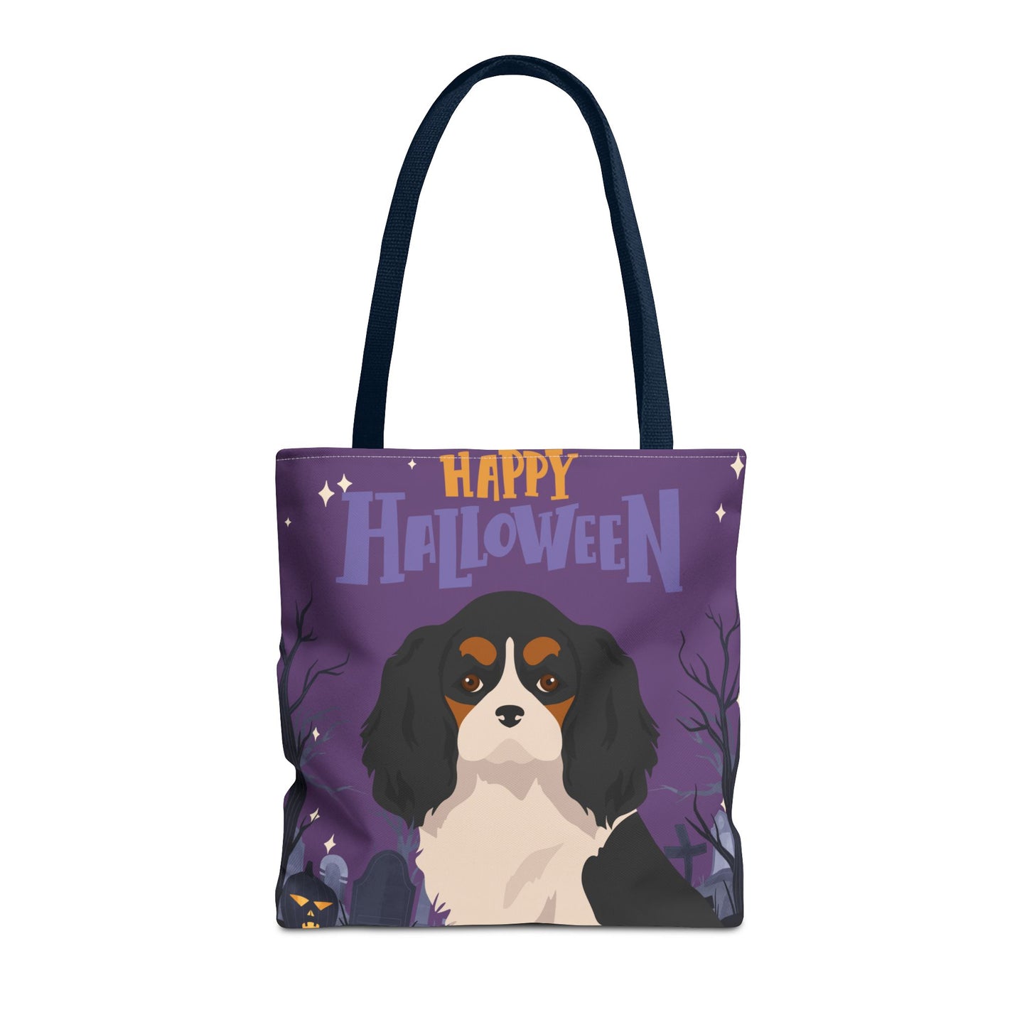 Cavalier King Charlre Spaniel Dog Happy Halloween Tote Bag 16x16