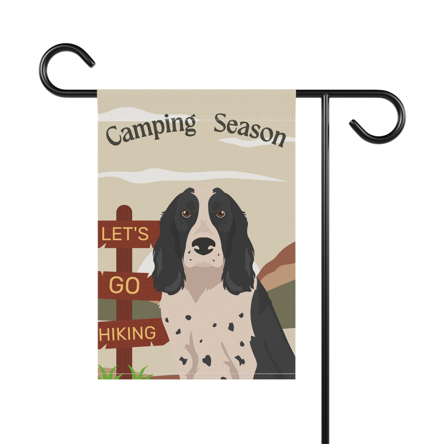 Russian Spaniel Dog Camping Garden Flag