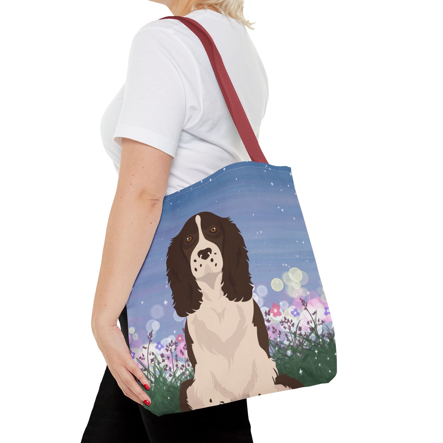 Springer Speniel Dog Tote Bag 16x16