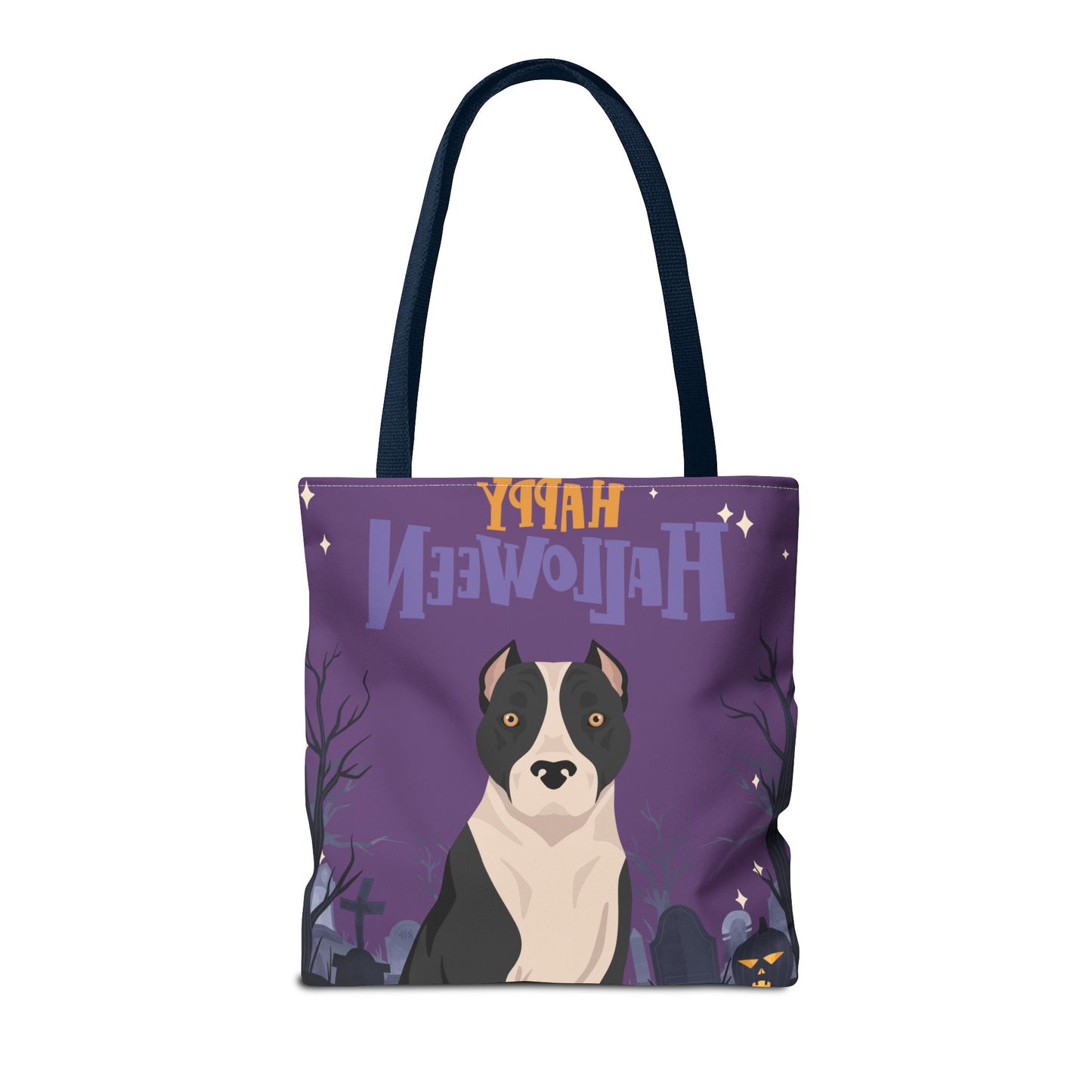 American Staffordshire Terrier Dog Happy Halloween Tote Bag 16x16