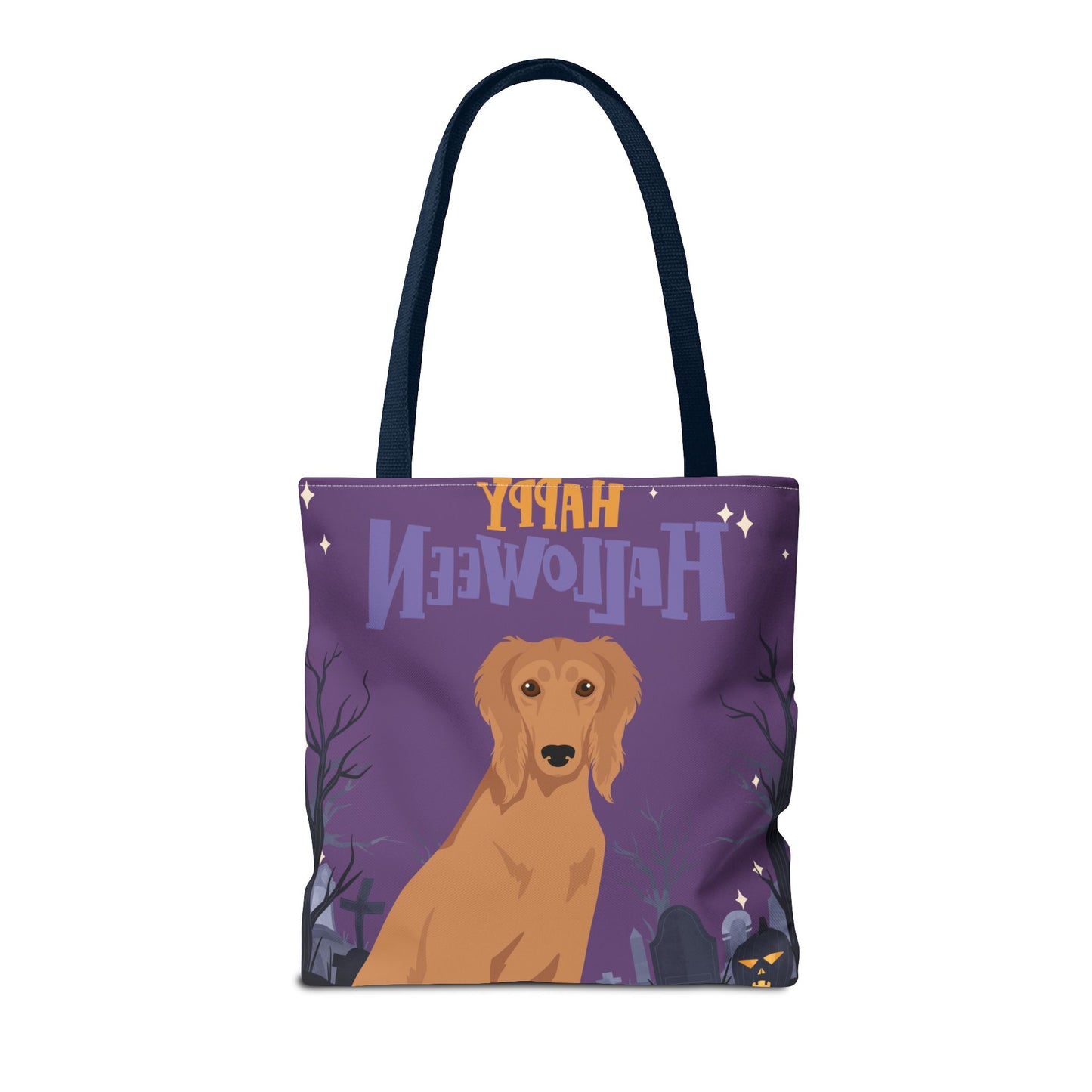 Saluki Dog Happy Halloween Tote Bag 16x16