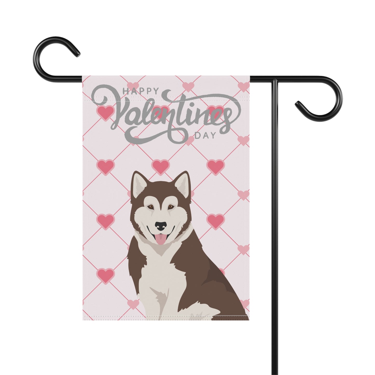 Canadian Inuit Dog Valentines Day Garden Flag
