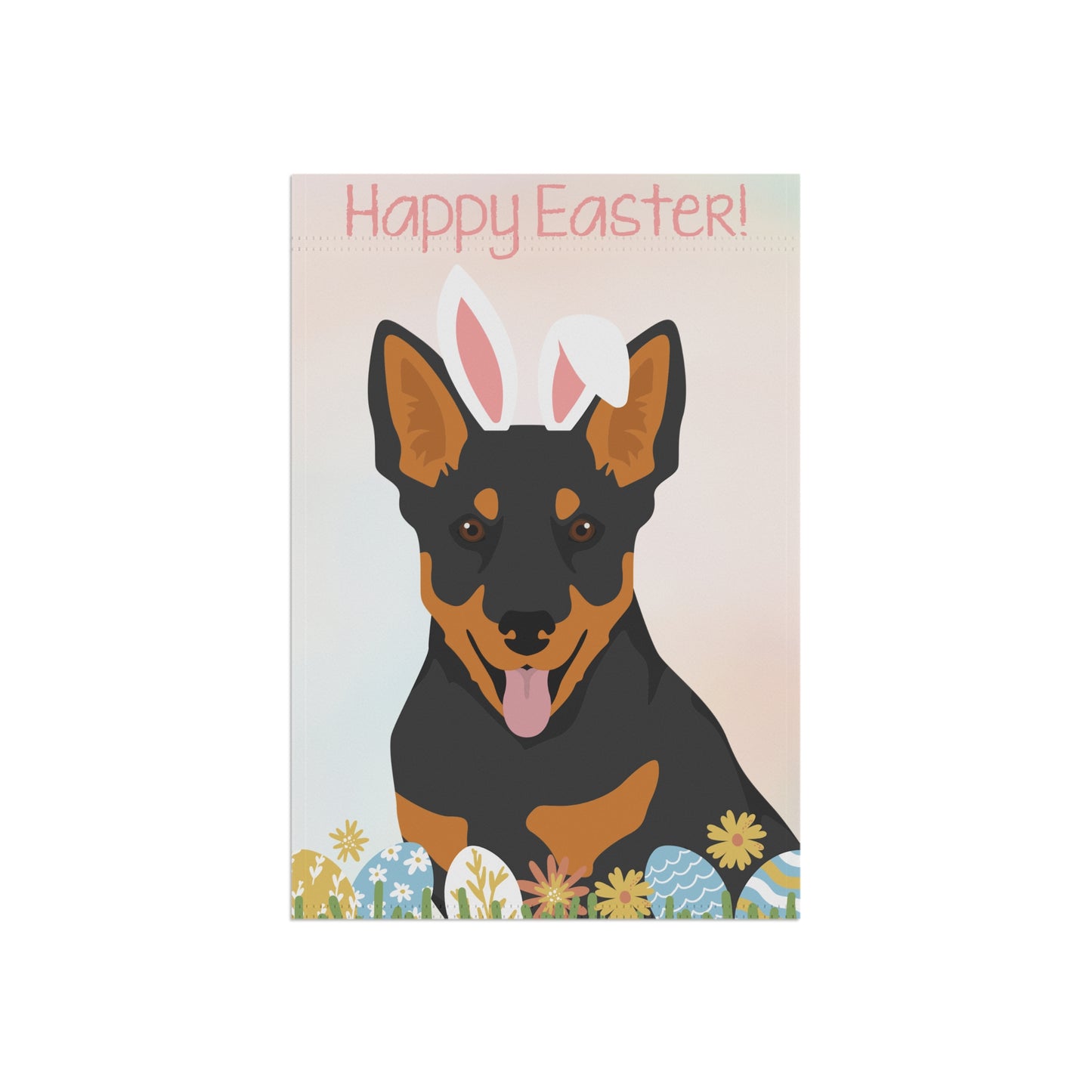 Lancashire Heeler Dog Happy Easter Garden Flag