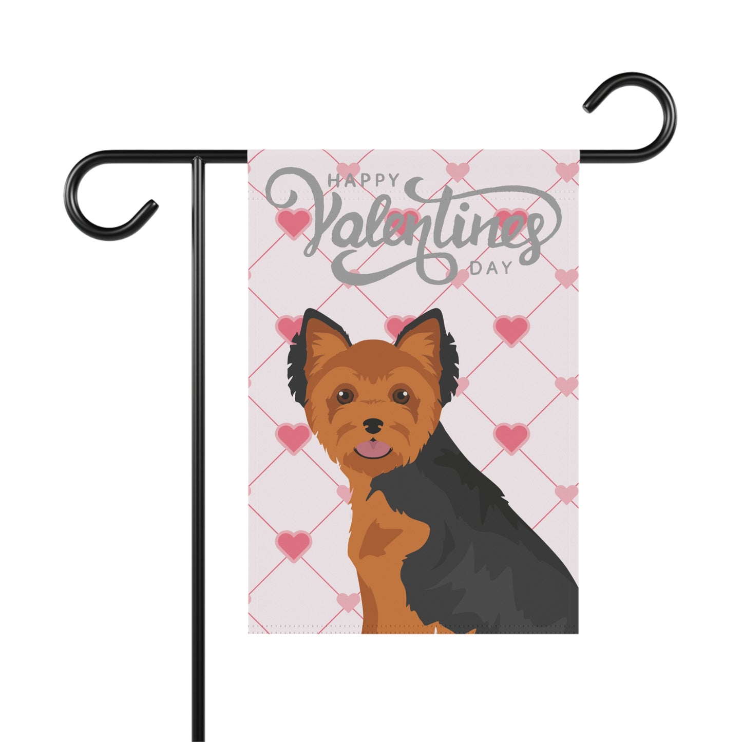 Yorkshire Terrier Dog Valentines Day Garden Flag
