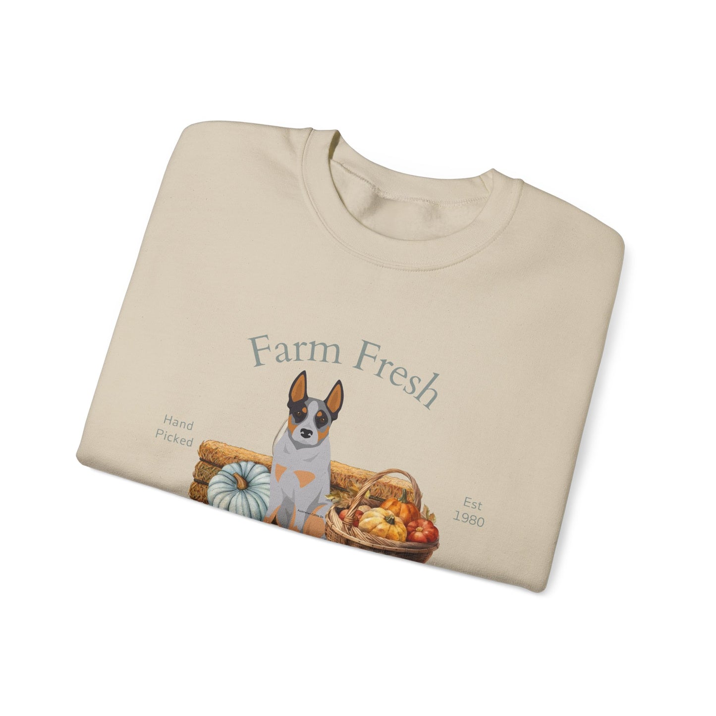 Australian Cattle Dog Dog Fall Farm Fresh Unisex Heavy Blend Crewneck Sweatshirt