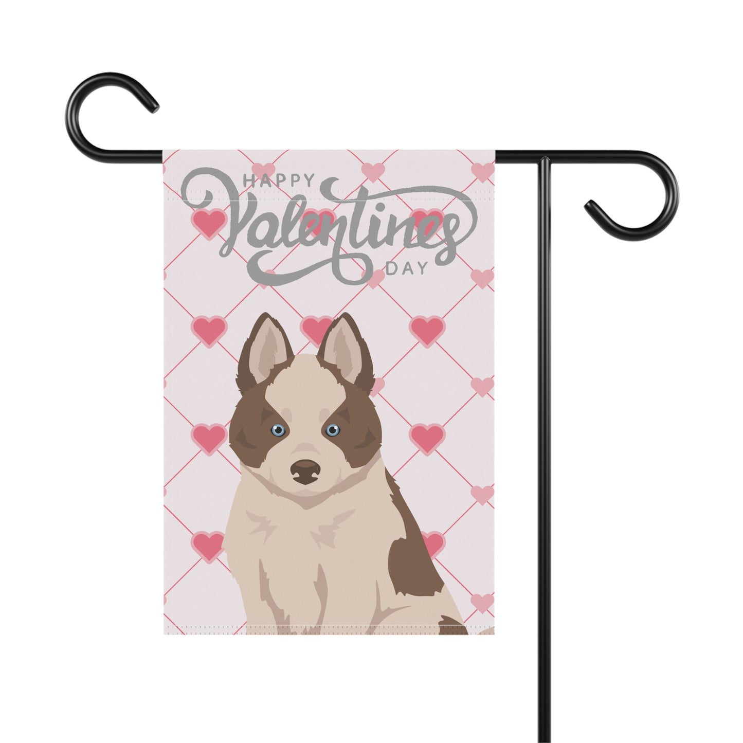 Yakutian Laika Dog Valentines Day Garden Flag