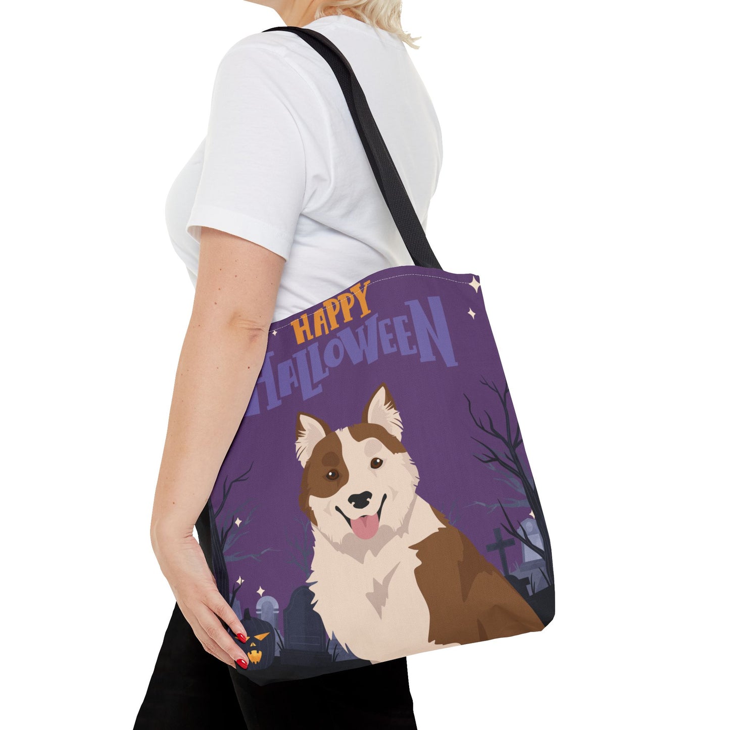 Elo Dog Happy Halloween Tote Bag 16x16