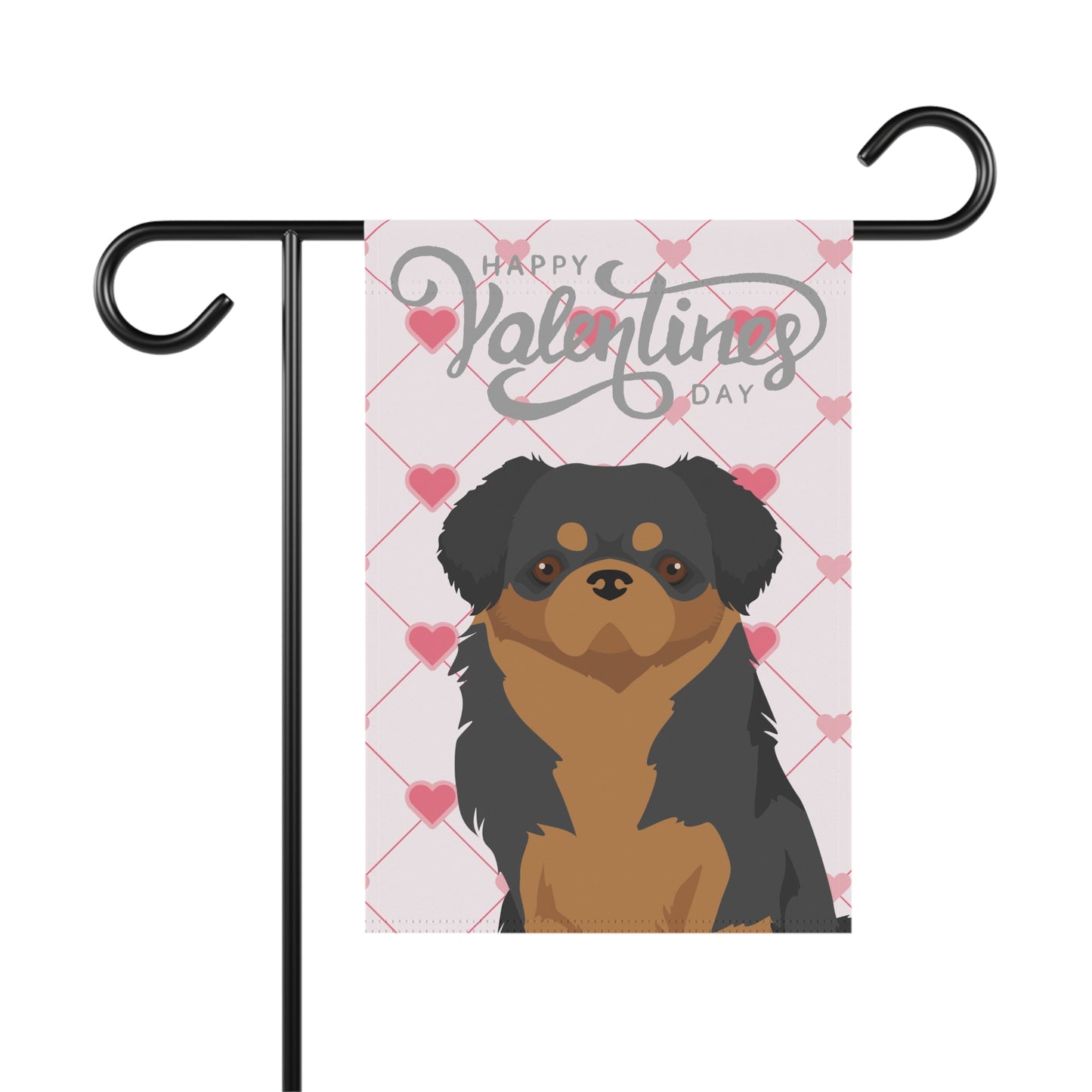 Tibetan Spaniel Dog Valentines Day Garden Flag