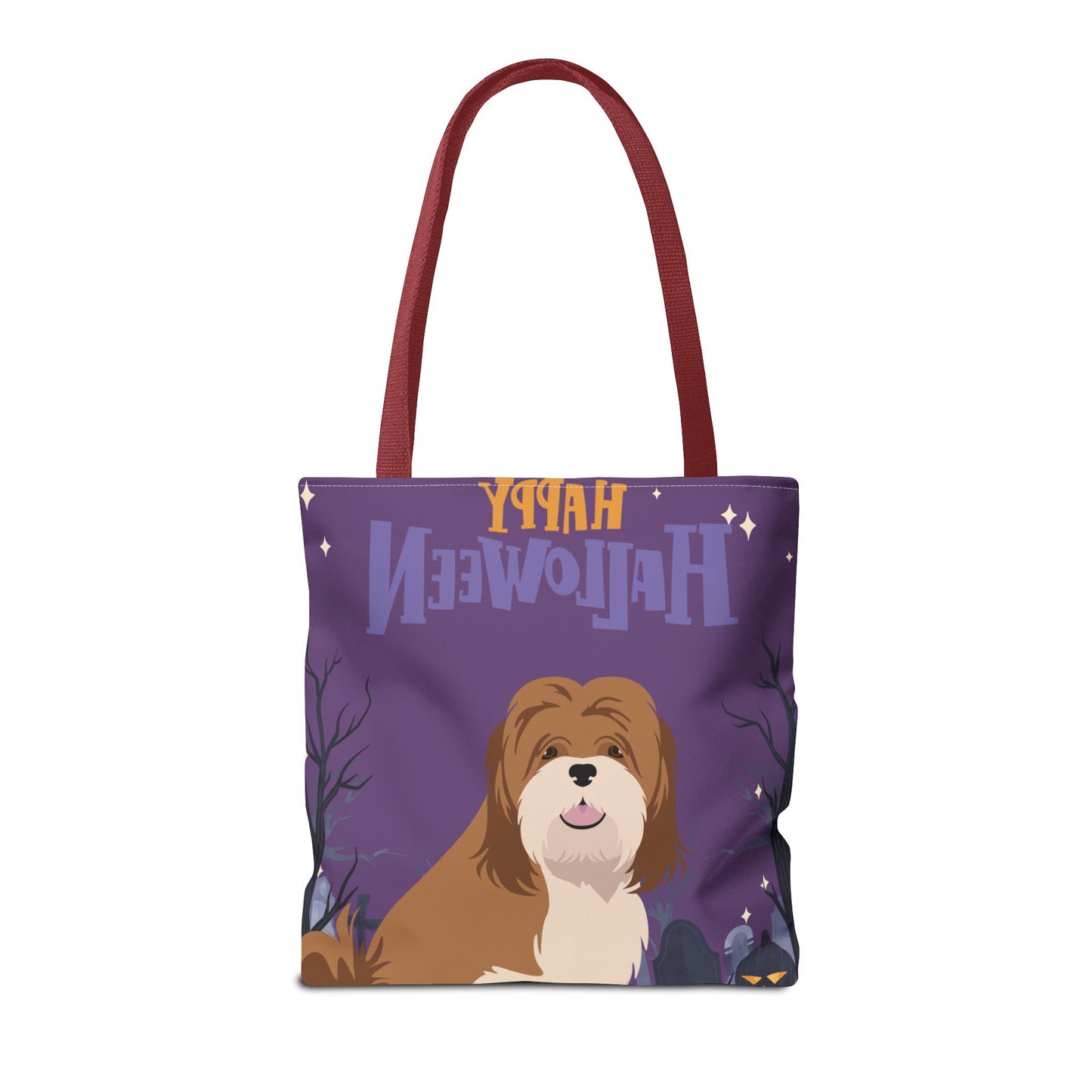 Lhasa Apso Dog Happy Halloween Tote Bag 16x16