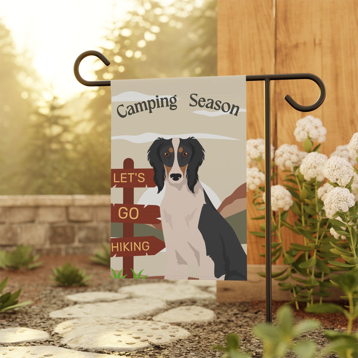 Saluki Dog Camping Garden Flag
