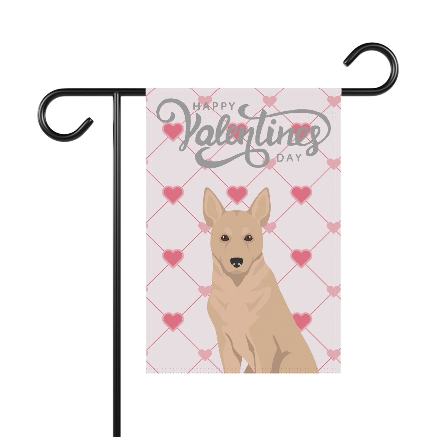 Canaan Dog Valentines Day Garden Flag