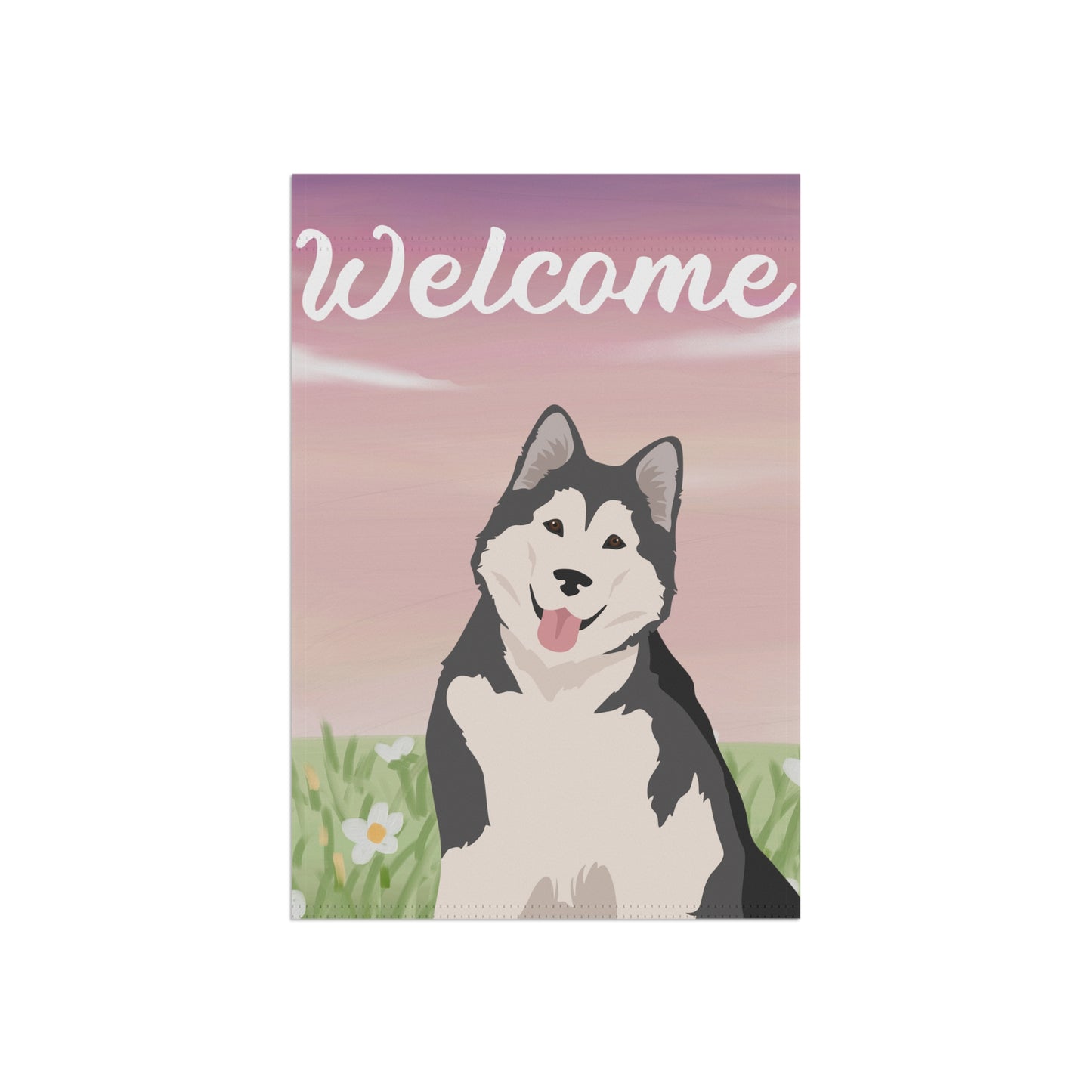Alaska Malamute Dog Welcome Garden Flag