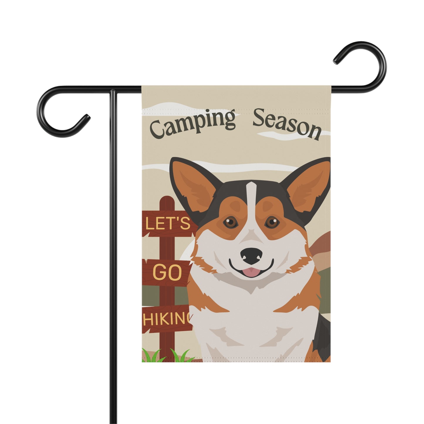 Pembroke Welsh Corgi Dog Camping Garden Flag