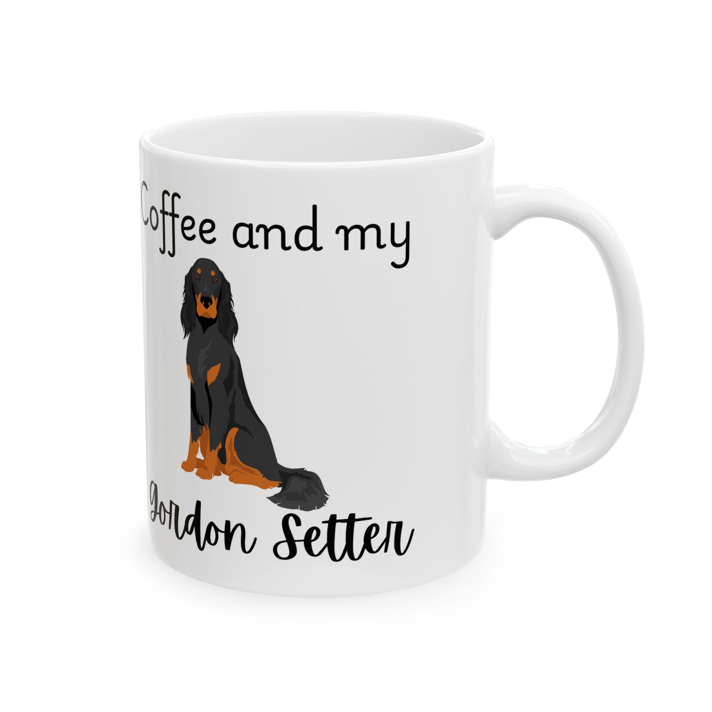 Coffee and My Gordon Setter Ceramic Mug | Dog Lover Gift, Pet Owner Cup, Cute Mug for Dog Moms, Funny Mug for Coffee Lovers
