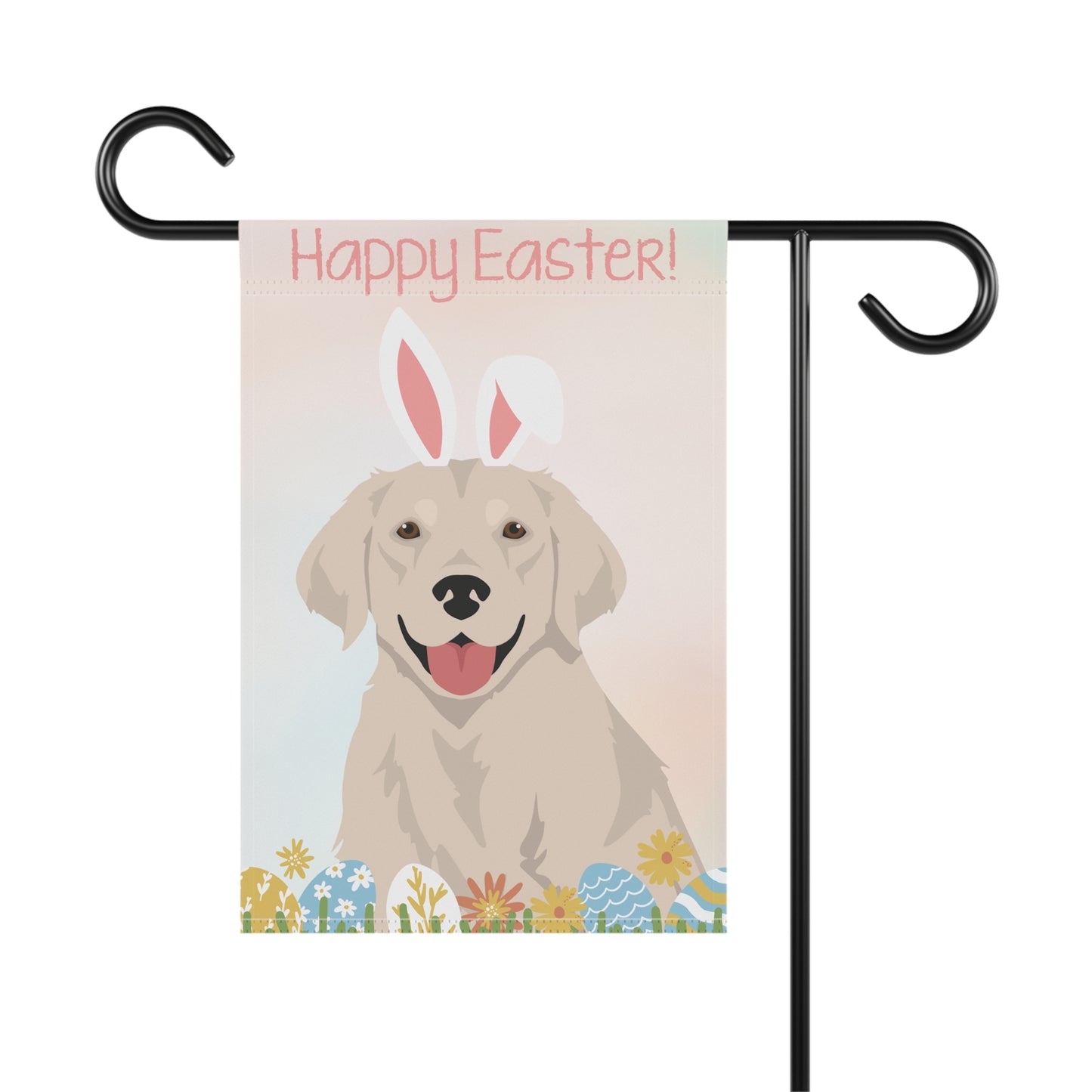 Golden Retriever Dog Happy Easter Garden Flag
