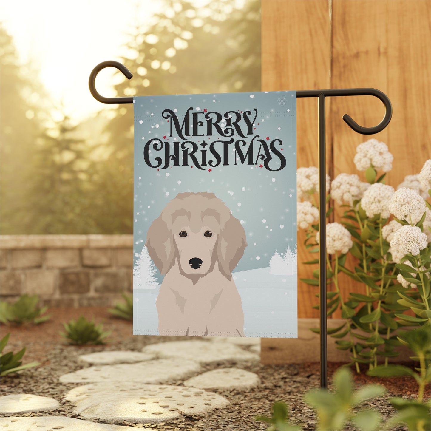 Standard Poodle Dog Garden Flag
