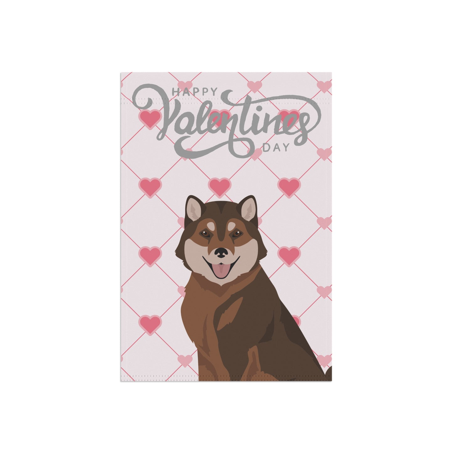 Hokkaido Dog Valentines Day Garden Flag