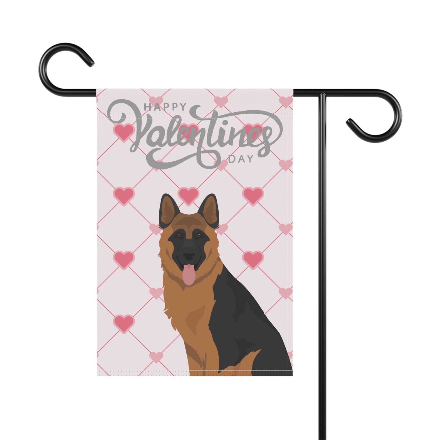 German Shepherd Dog Valentines Day Garden Flag