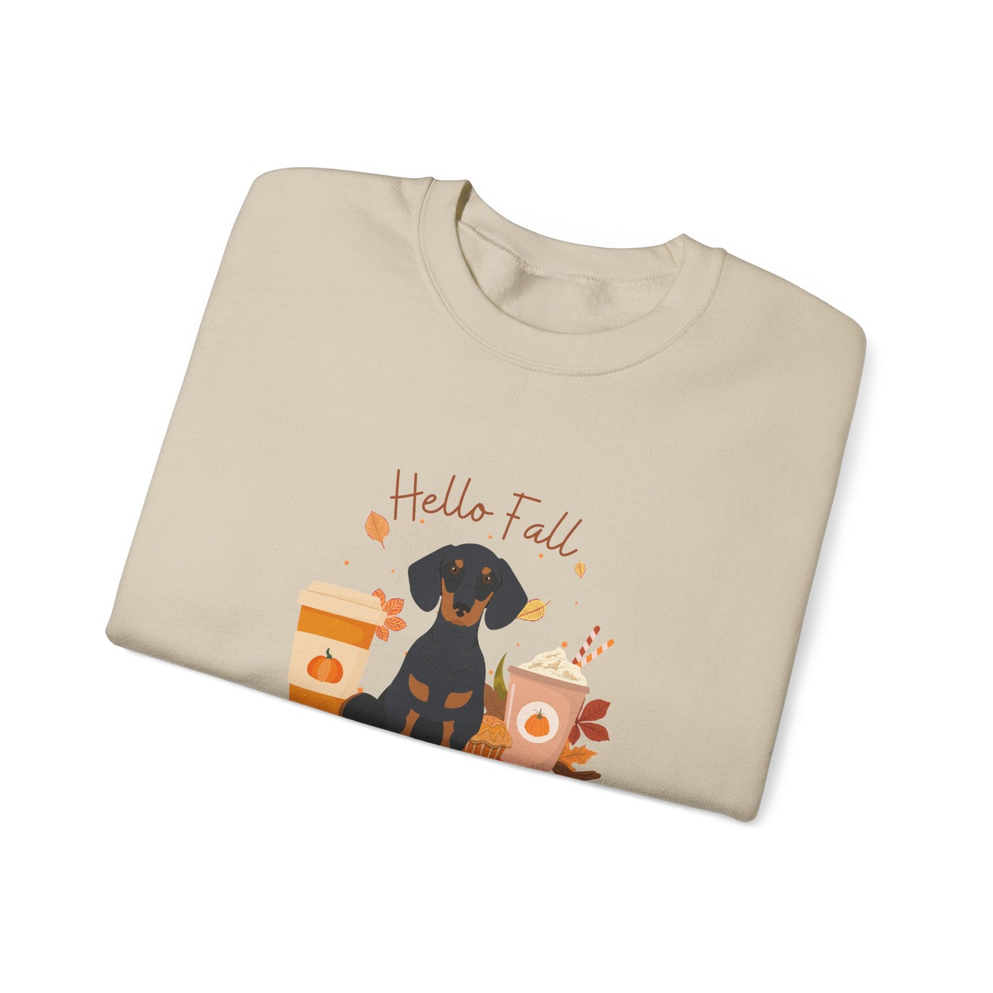 Dachshund Dog Fall Unisex Heavy Blend Crewneck Sweatshirt