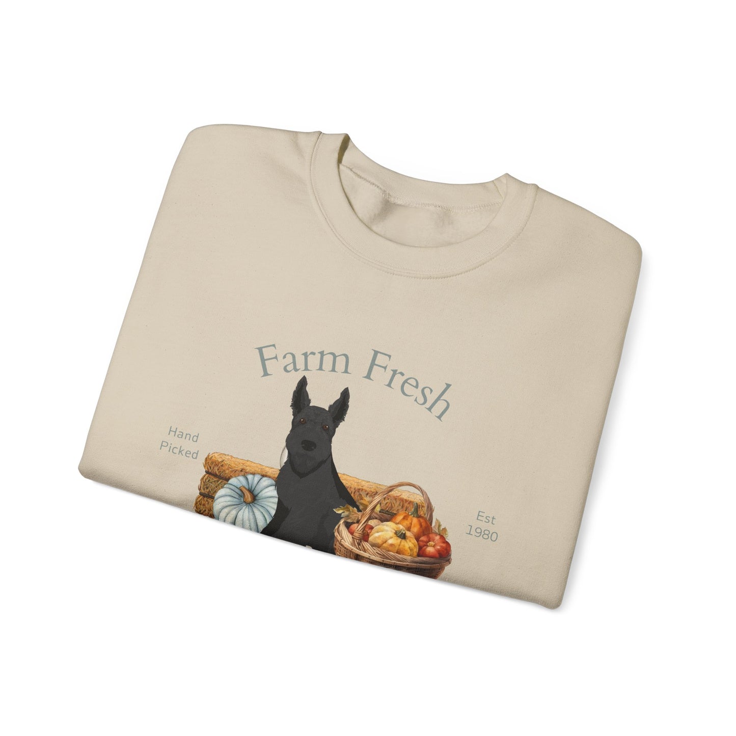 Scottish Terrier Dog Fall Farm Fresh Unisex Heavy Blend Crewneck Sweatshirt