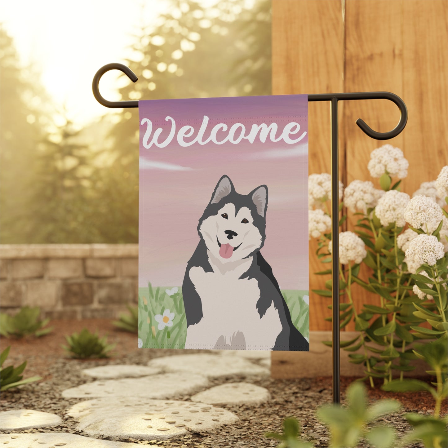 Alaska Malamute Dog Welcome Garden Flag