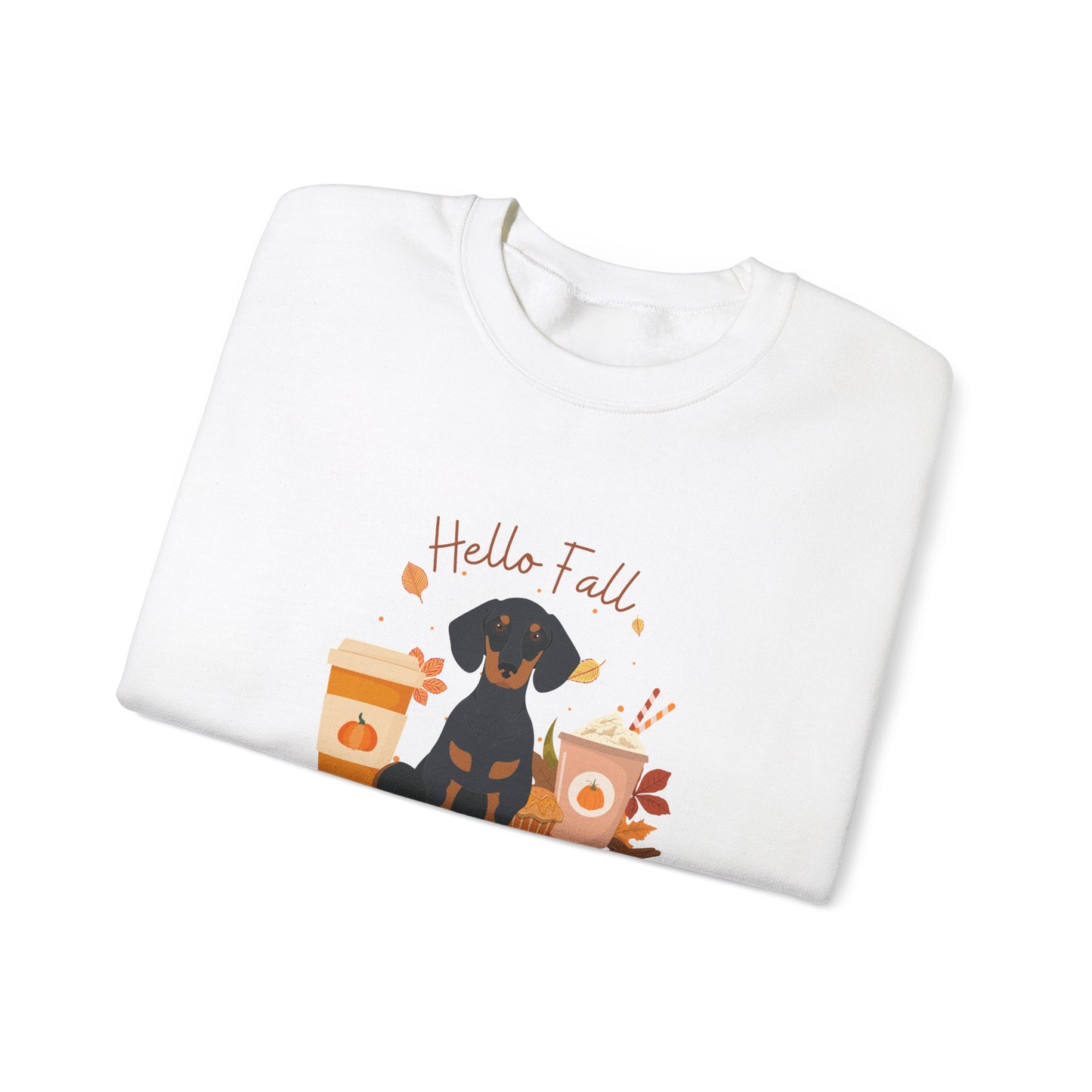 Dachshund Dog Fall Unisex Heavy Blend Crewneck Sweatshirt