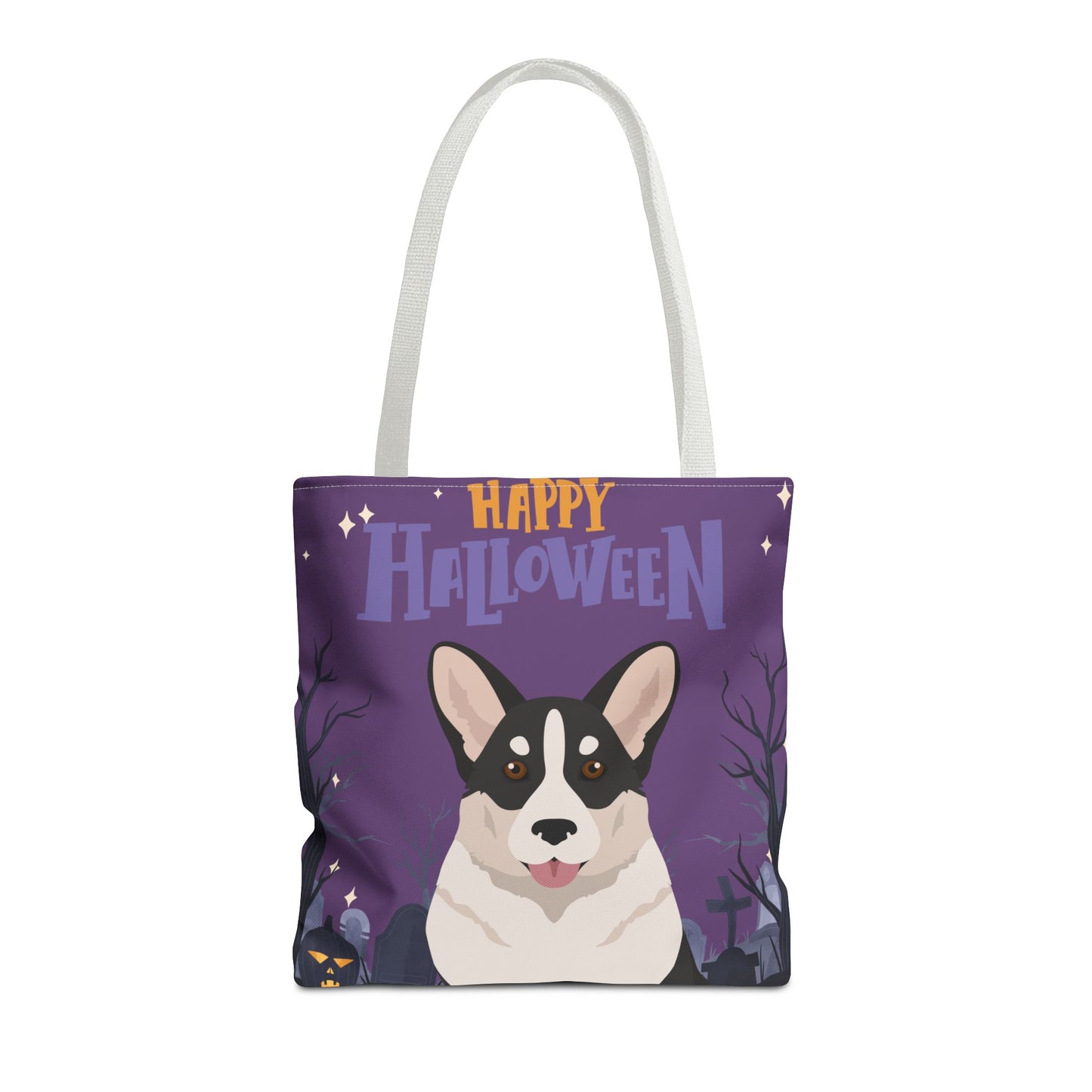 Cardigan Welsh Corgi Dog Happy Halloween Tote Bag 16x16