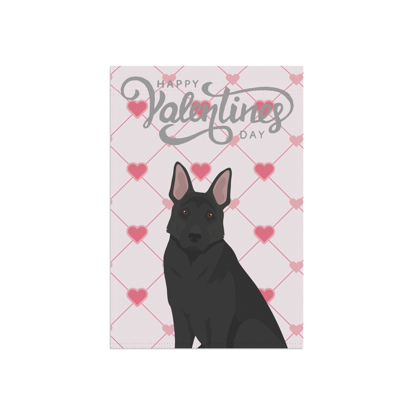 German Shepherd Dog Valentines Day Garden Flag