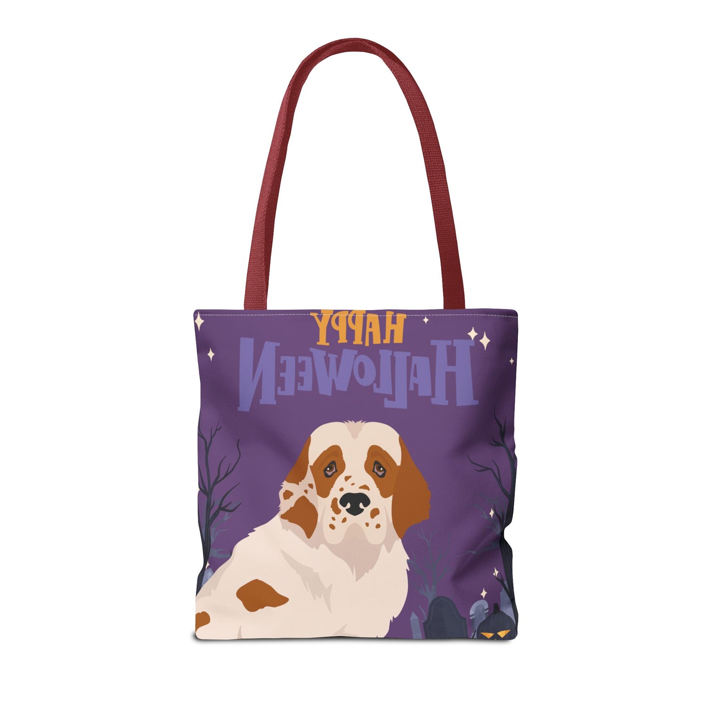 Clumber Spaniel Dog Happy Halloween Tote Bag 16x16