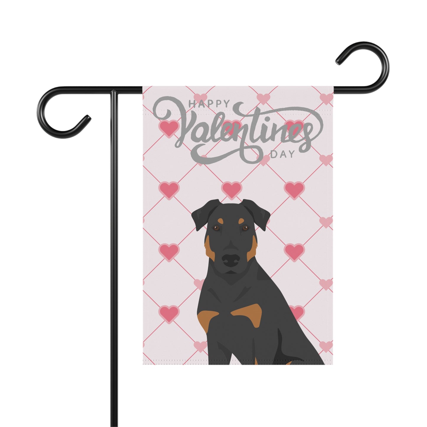 Beauceron Dog Valentines Day Garden Flag