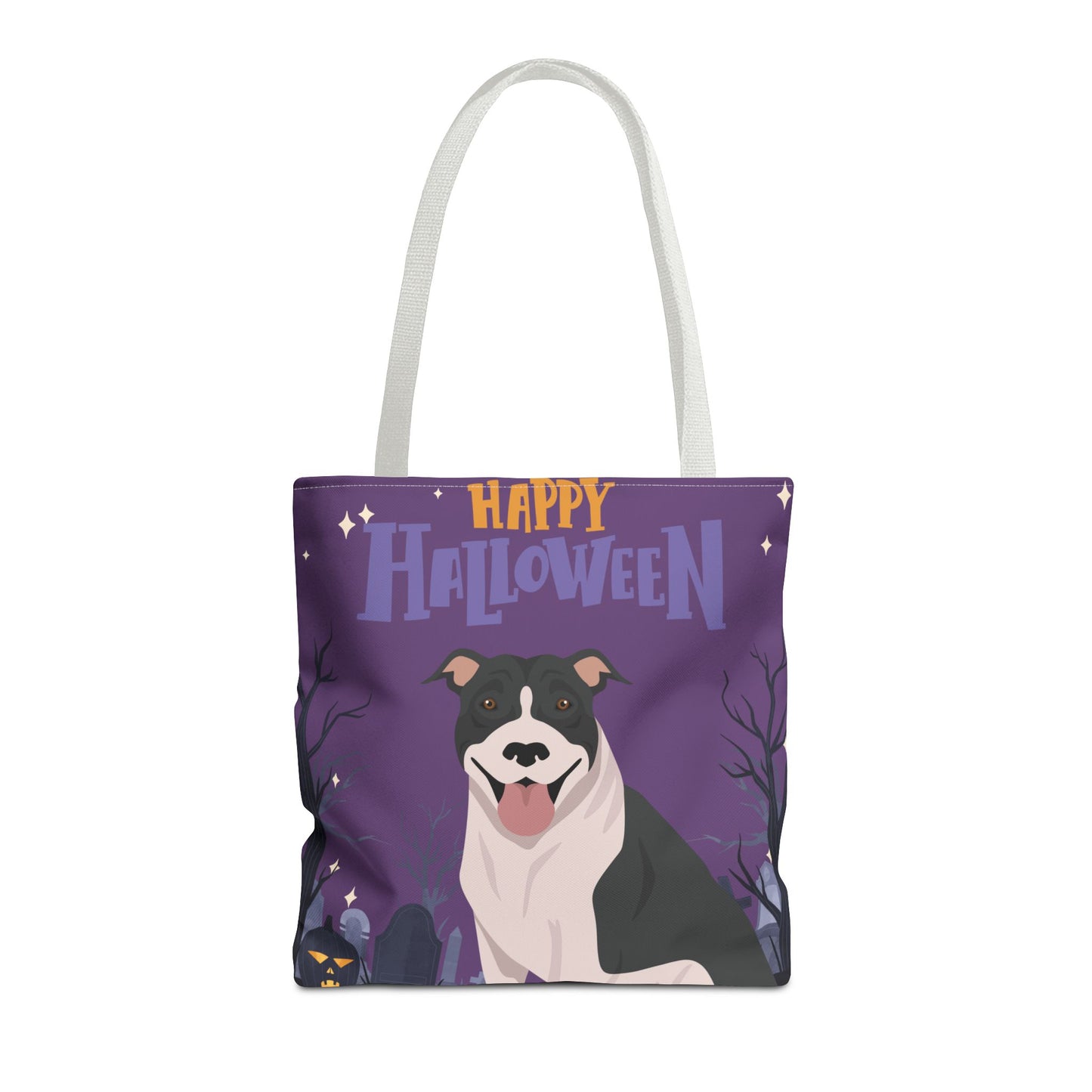 Pit Bull Dog Happy Halloween Tote Bag 16x16