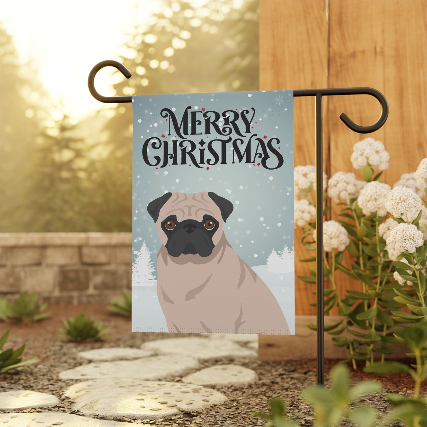 Pug Dog Garden Flag