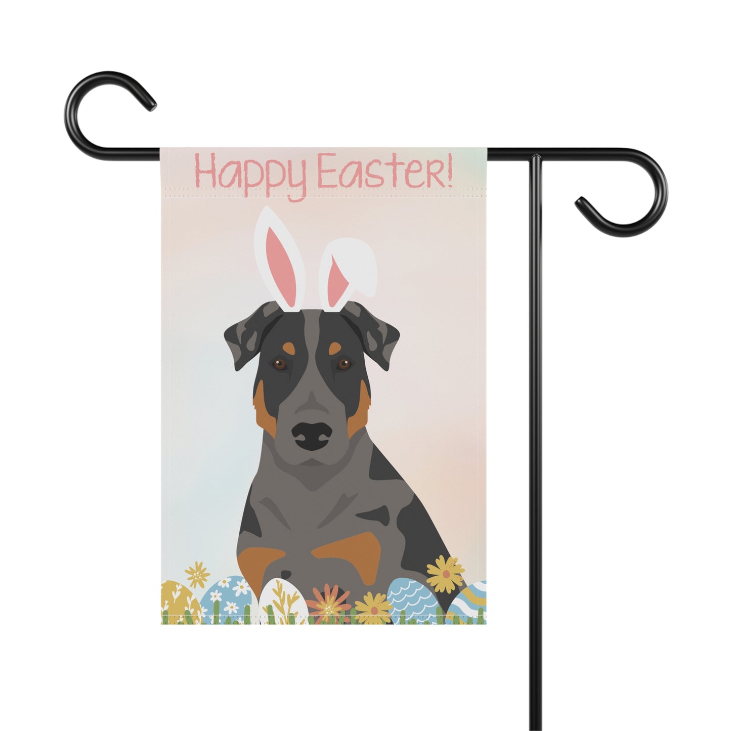 Beauceron Dog Happy Easter Garden Flag