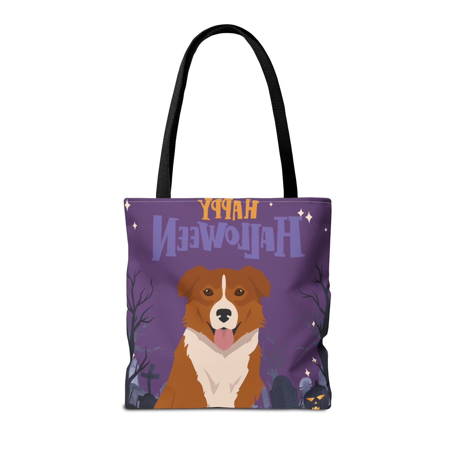 English Shepherd Dog Happy Halloween Tote Bag 16x16