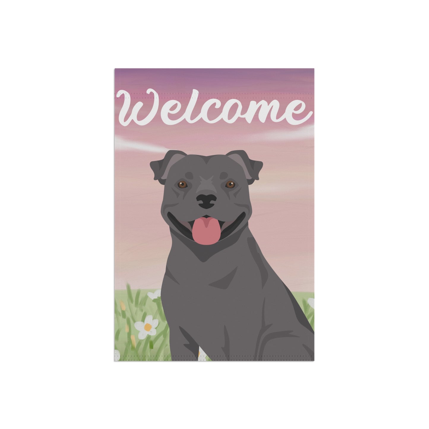 Staffordshire Bull Terrier Dog Welcome Garden Flag