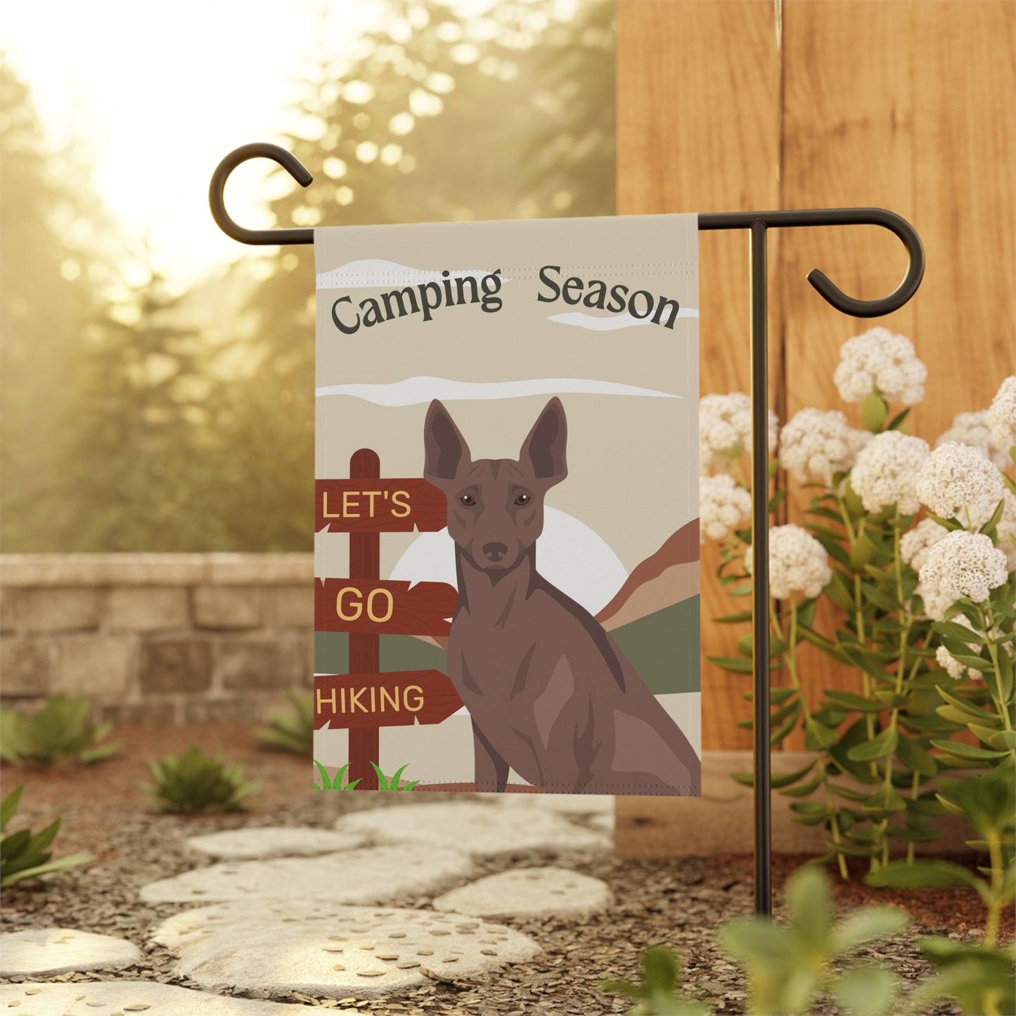 Peruvian Inca Orchid Dog Camping Garden Flag